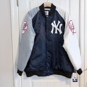 BNWT Authentic Starter New York NY Yankees Diamond Dugout Bomber Jacket Size 4XL
